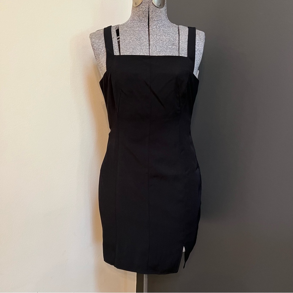 Square neckline retro mini dress